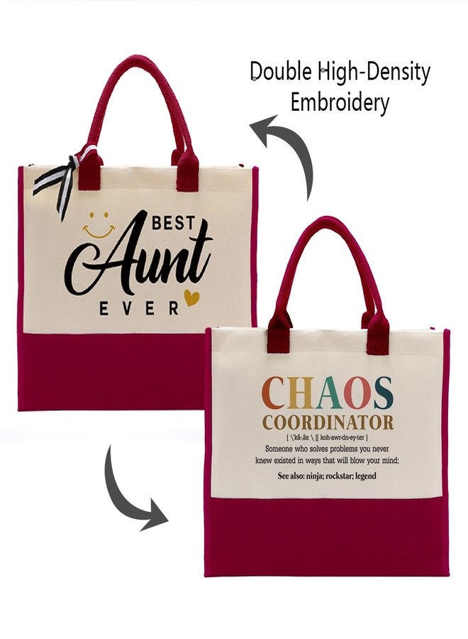 EDCTO Canvas Tote Bag, Cotton Canvas Tote Bag, Chaos Coordinator Bag, Gifts for Boss Lady/Friend/Coworker/Teacher, Mom Birthday Gift, Canvas Tote Bags for Women, Womens Weekend Bag, Canvas Beach Bag A - Image 5